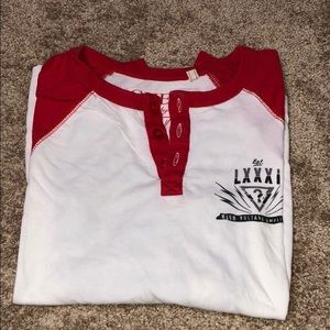 Red & White Guess Pullover Shirt